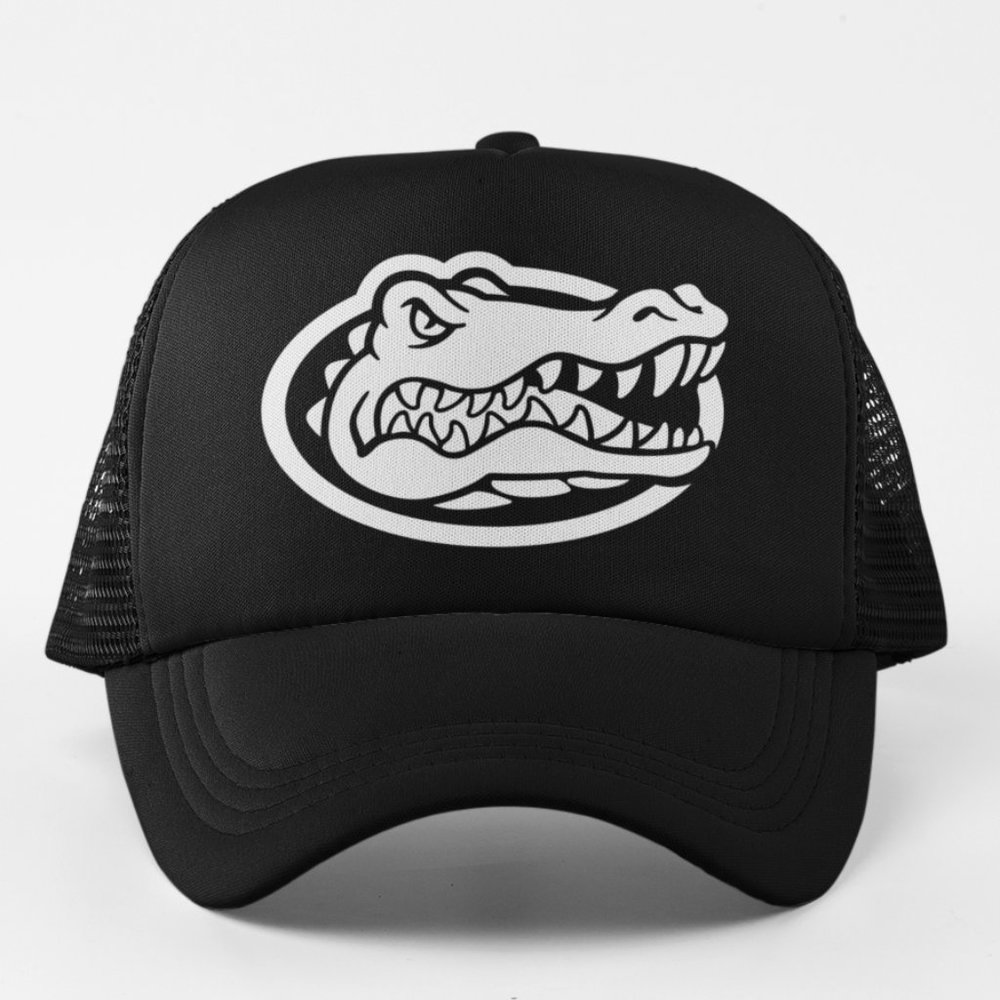 NEW Florida Gators Head Foam Trucker Mesh Snapback Hat BLACK